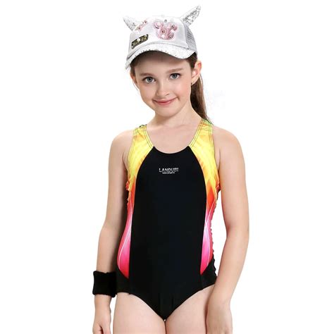 JLForest Kids One Piece Swimmer Girls Patchwork Bathing Suit Infantil ...