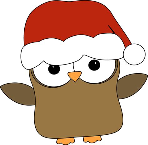 Christmas Owl Clip Art - Christmas Owl Image | Owl clip art, Christmas ...