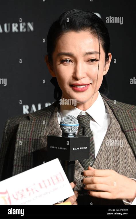 Chinese actress Li Bingbing presents at 2023 Spring Summer Raulph ...