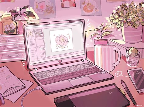 Pink Aesthetic Wallpaper Desktop Gif / Pin On Kawaii Land C : We did ...