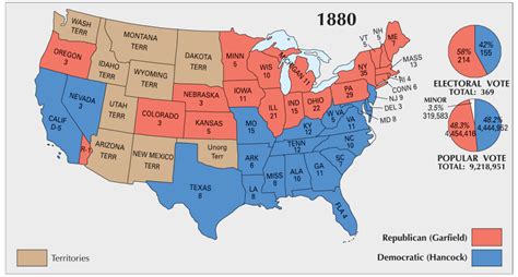 US Election of 1880 Map - GIS Geography