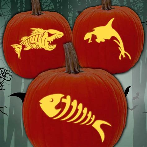 Free Fish Pumpkin Carving Patterns & Stencils - Artsy Pretty Plants