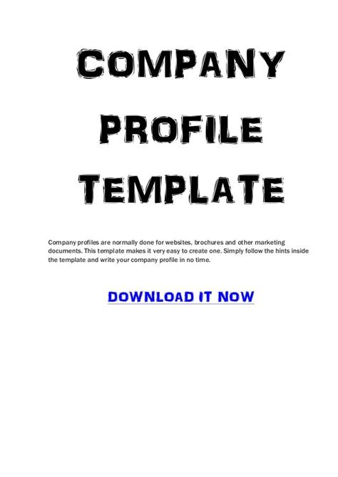 Company Profile Sample Format Doc | HQ Template Documents