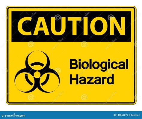 Symbol Caution Biological Hazard Symbol Sign on White Background,Vector ...