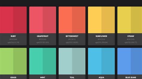 20+ Best HTML CSS Color Palette with Code Snippet - OnAirCode