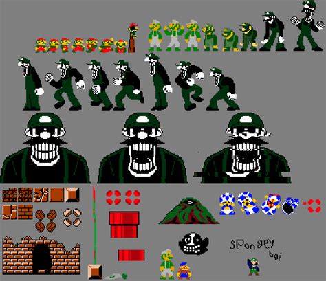 Luigi 85 unofficial sprite sheet {old} by Sp0ngeyB0i on DeviantArt