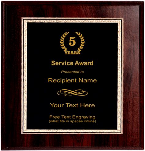 Service Plaques, Service Award Plaque | TrophyCentral