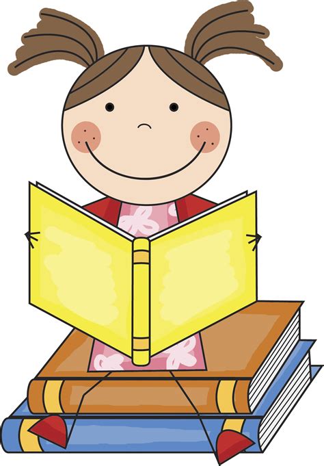 Child reading book clip art clipart image 2 - WikiClipArt