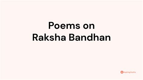 Poems on Raksha Bandhan