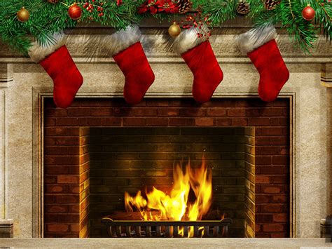 Christmas Fireplace HD Wallpapers - Wallpaper Cave