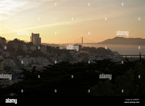 San Francisco skyline during a beautiful sunset Stock Photo - Alamy