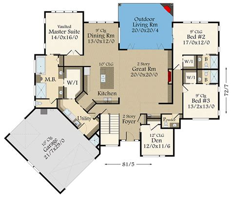 House Plans One Story Open Concept - House Plans