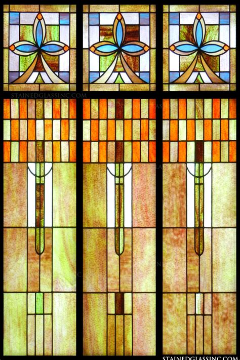 "Art Deco Stained Glass" Stained Glass Window