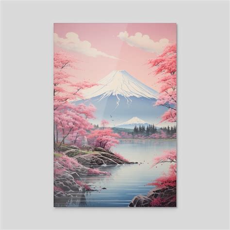 Japanese Ukiyo-e Art Mount Fuji From Lake 2, an art print by ...