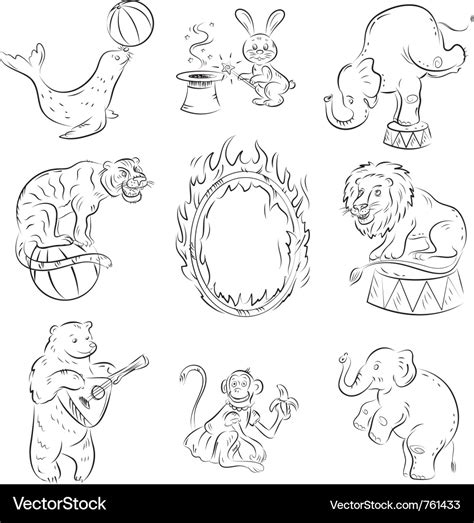 Circus animals Royalty Free Vector Image - VectorStock