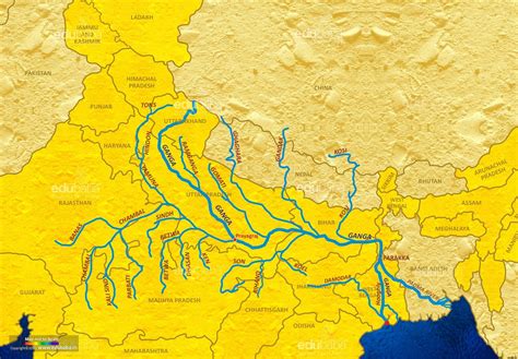 Route Map Of Ganges River Indian River Map Geography Map Pakistan Map ...