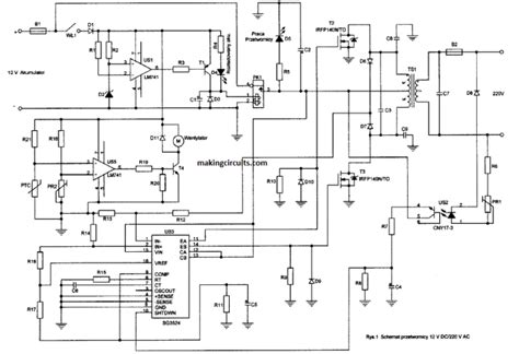 SG3525 Inverter Circuit with Output Voltage Correction