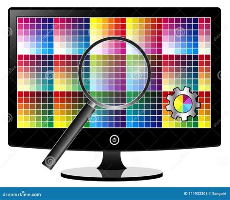 TV Screen Calibration stock illustration. Illustration of sign - 111932308