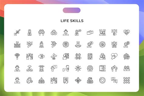 Life skills icons, Graphics - Envato Elements