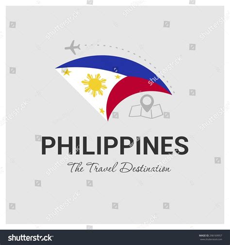 Philippines Travel Destination Logo Vector Travel Stock Vector (Royalty ...