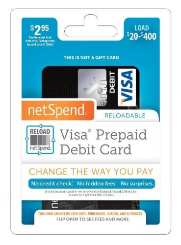 NetSpend Visa Reloadable Prepaid Debit Card VL $20-$500, 2.95 - Fry’s ...