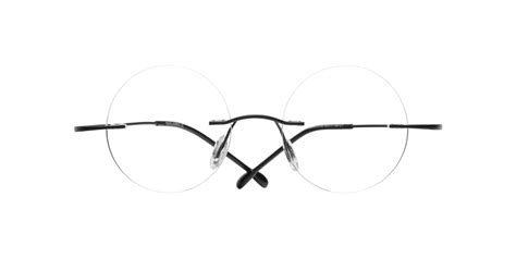 Black Narrow Flexible Round Eyeglasses - Minicircle