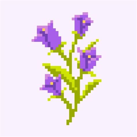 Free Vector | Flat design flower pixel art | Pixel art, Pixel art ...