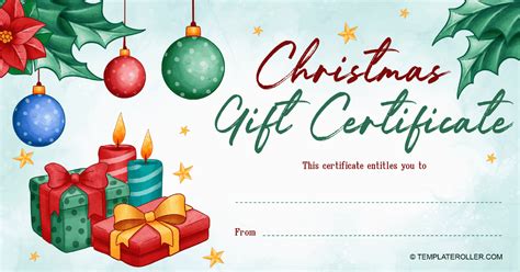 Christmas Gift Certificate Template - Gifts Download Printable PDF ...