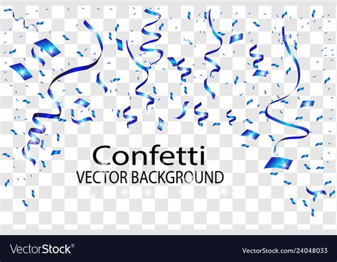 Blue confetti background Royalty Free Vector Image