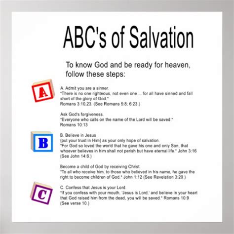 ABC's Salvation Poster | Zazzle