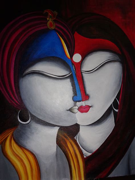 Modern Art Painting Abstract Krishna Sketch - Diy canvas art painting ...