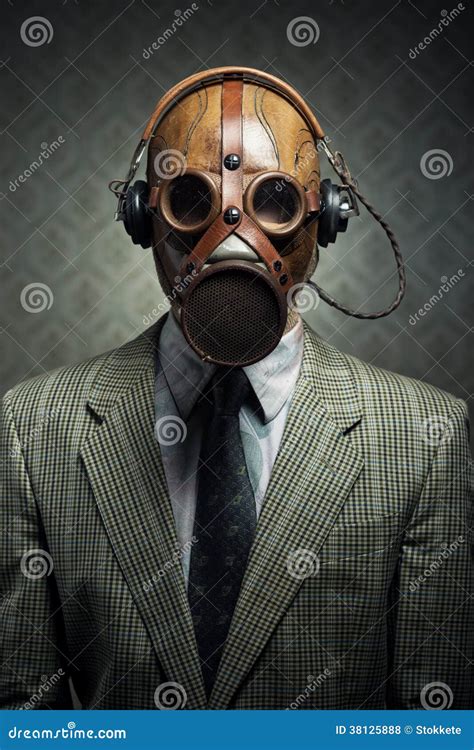 Vintage Gas Mask And Headphones Royalty Free Stock Photos - Image: 38125888