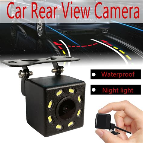 8 LED Night Vision Car Rear View Camera Waterproof Reversing Backup ...