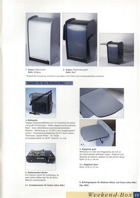 TheSamba.com :: VW Archives - 2001 Westfalia Accessories Brochure - German