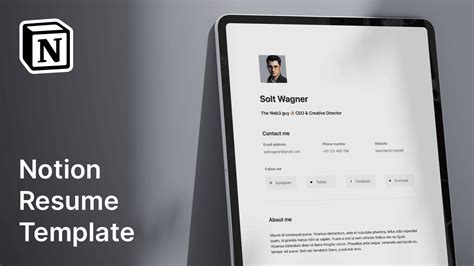 Notion Resume Template - Notionland Template Gallery