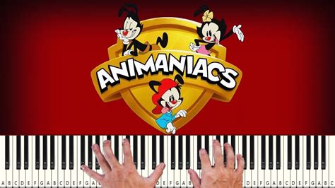 Animaniacs intro theme - PIANO TUTORIAL - YouTube