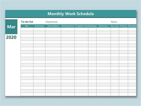 Excel Shift Schedule Template