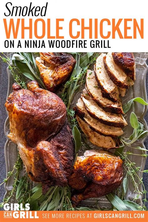 Smoked Whole Chicken on a Ninja Woodfire Grill | Recipe in 2023 ...