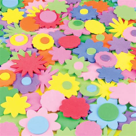 Foam Flower Stickers - Pack of 300 | Foam | CleverPatch - Art & Craft ...