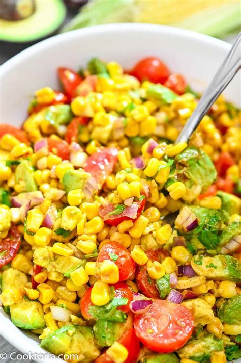 Avocado Corn Salad | COOKTORIA