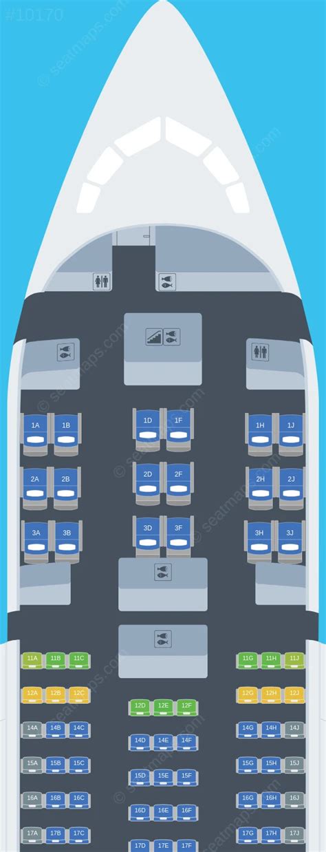 Seat map of Air India Boeing 787-8 aircraft