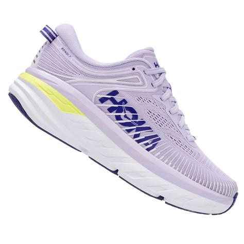 Bondi 7 Womens Max. Cushioning Road Running Shoes Purple Heather ...