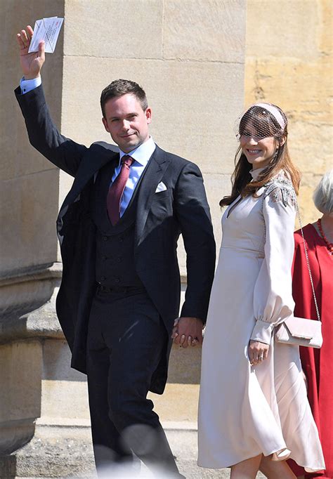 Patrick J. Adams, Troian Bellisario Arrive at the Royal Wedding - Big ...