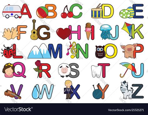 Alphabet letters Royalty Free Vector Image - VectorStock