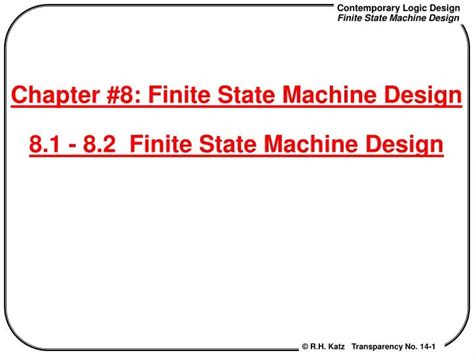 PPT - Chapter #8: Finite State Machine Design 8.1 - 8.2 Finite State ...