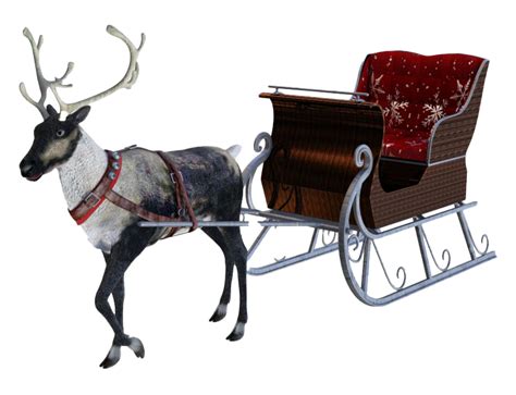 Santa Sleigh PNG Transparent Images