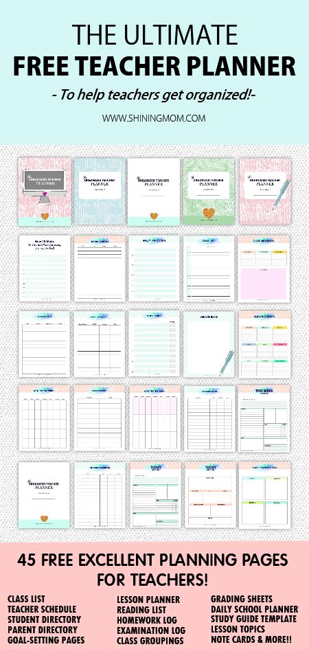 Free Printable Teacher Planner: 45 Templates to Make You Efficient