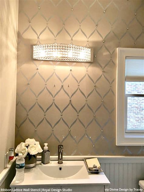 Bathroom Stencils: The Wonder Wall that Lasts Longer Than Wallpaper