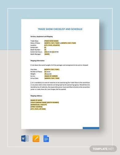 How To Make/Create a Trade Show Checklist [Templates + Examples] 2023 ...