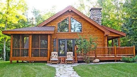 One Story Log Cabins - Good Colors For Rooms